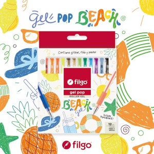 FILGO BOLIGRAFOS SET GEL POP x 12u BEACH
